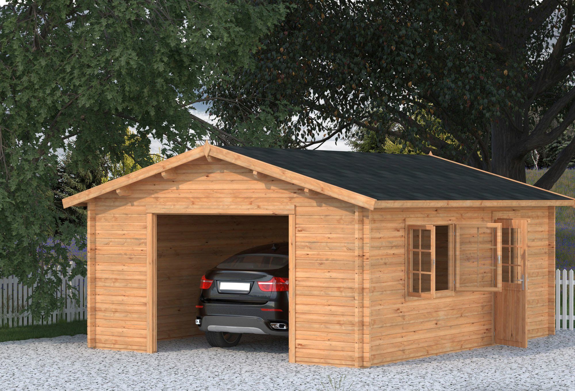 Palmako Garage Roger, BxTxH: 622x596x312 cm, ohne Tor, hellbraun