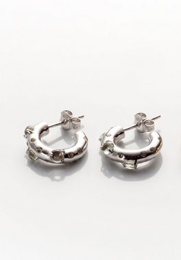 Carolin Stone Jewellery Paar Creolen Creolen Ohrringe Silber Topas