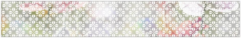 Fensterfolie Look Grafik Blumenmuster white, MySpotti, halbtransparent,  glatt, 200 x 30 cm, statisch haftend