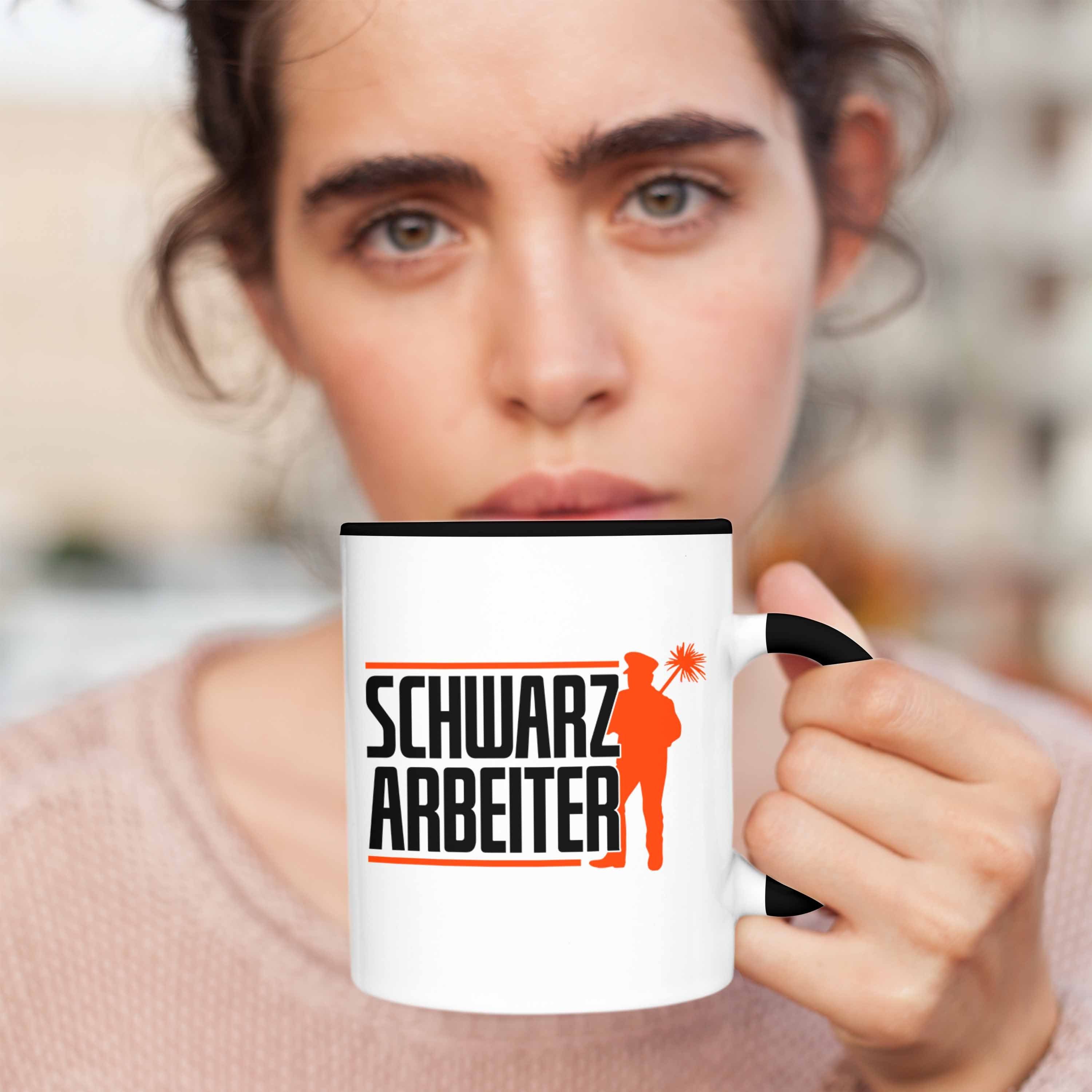 Geschenkdiee Spruch Lustiges Geschenk Trendation für Tasse Schornsteinfeger Schwarzarbe