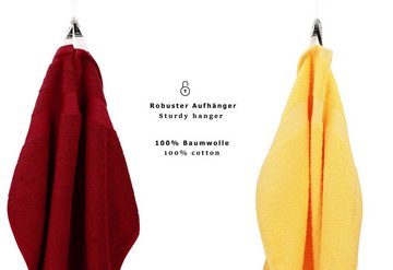 Betz Handtuch Set 10-TLG. Handtuch-Set Classic, 100% Baumwolle, (Set, 10-tlg), Farbe gelb und dunkelrot
