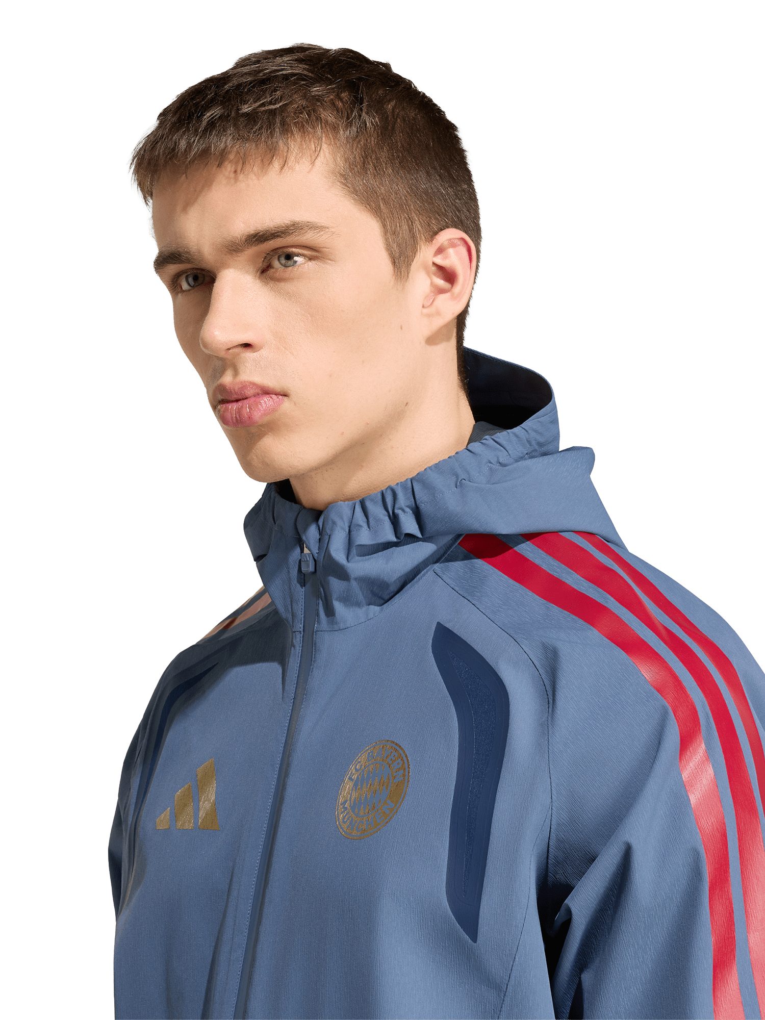 adidas Performance Regenjacke FC Bayern München, Authentic Regenjacke Teamline, Herren, Blau