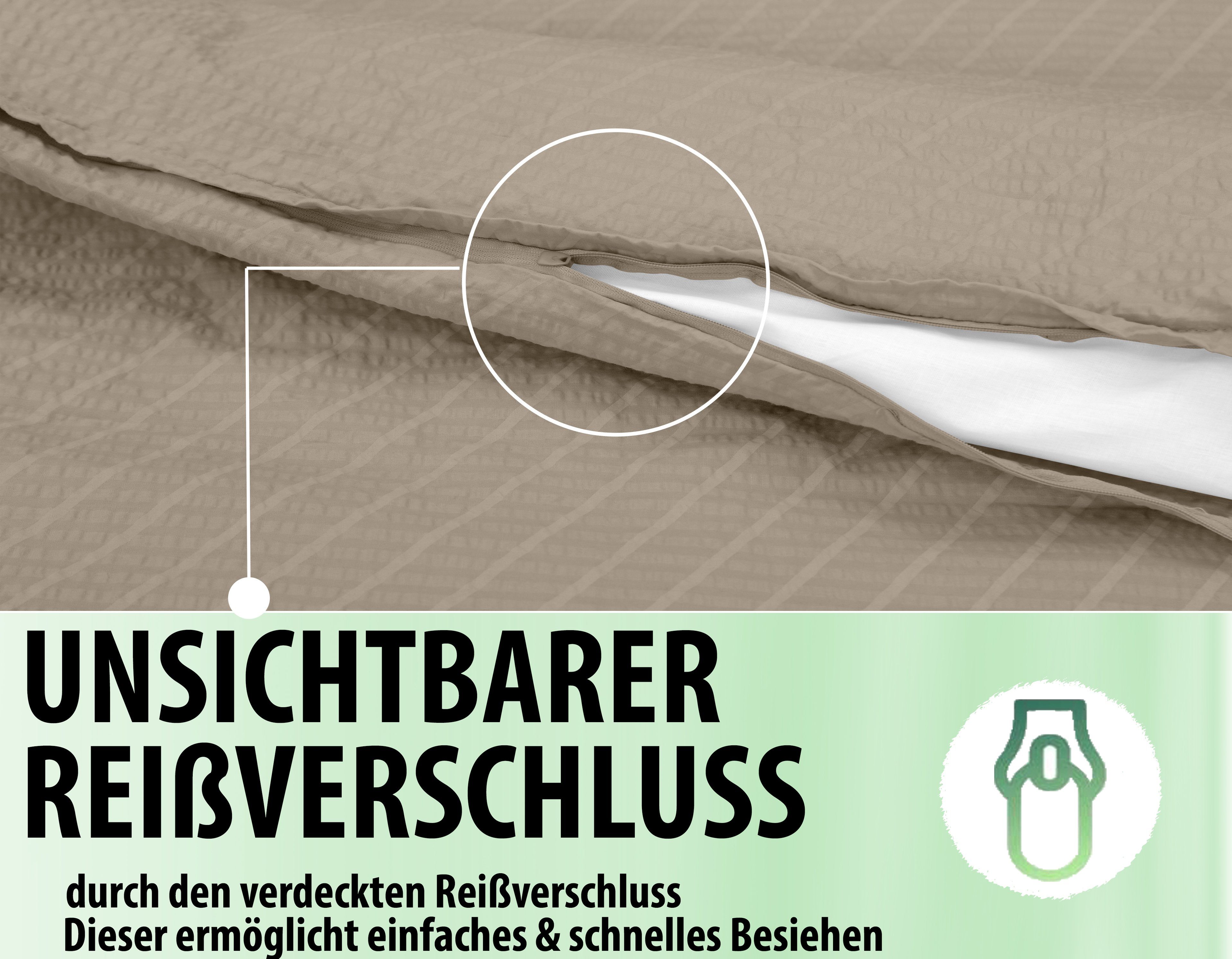 Betz Bettwäsche Seersucker 2tlg. Garnitur Set günstig online kaufen