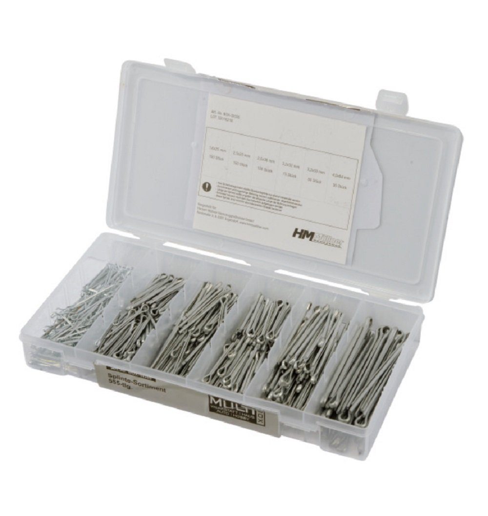 Werkstatt-Set HM Splinten Sortiment 555-tlg Splint SI-555, Splint