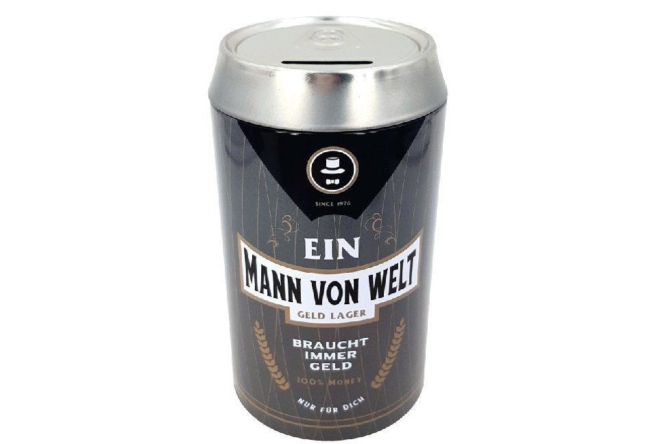 HERGO Creation Spardose Bier-Spardose "Ein Mann von Welt braucht immer Geld"