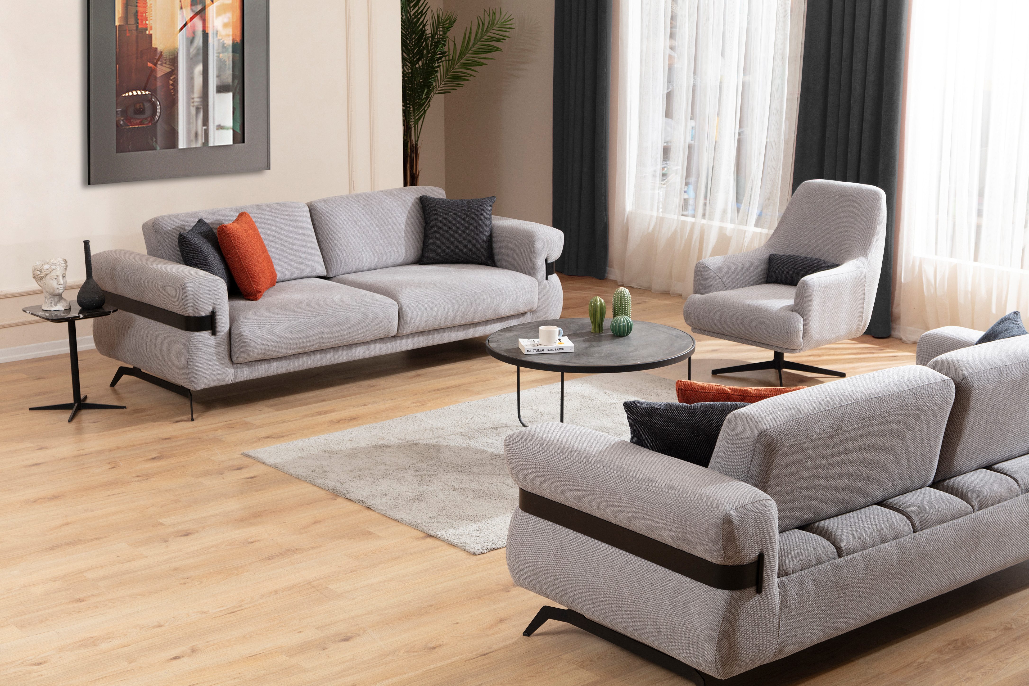 JulietHome Sofa Luna, Set, Schlaffunktion, 3+3+1 günstig online kaufen