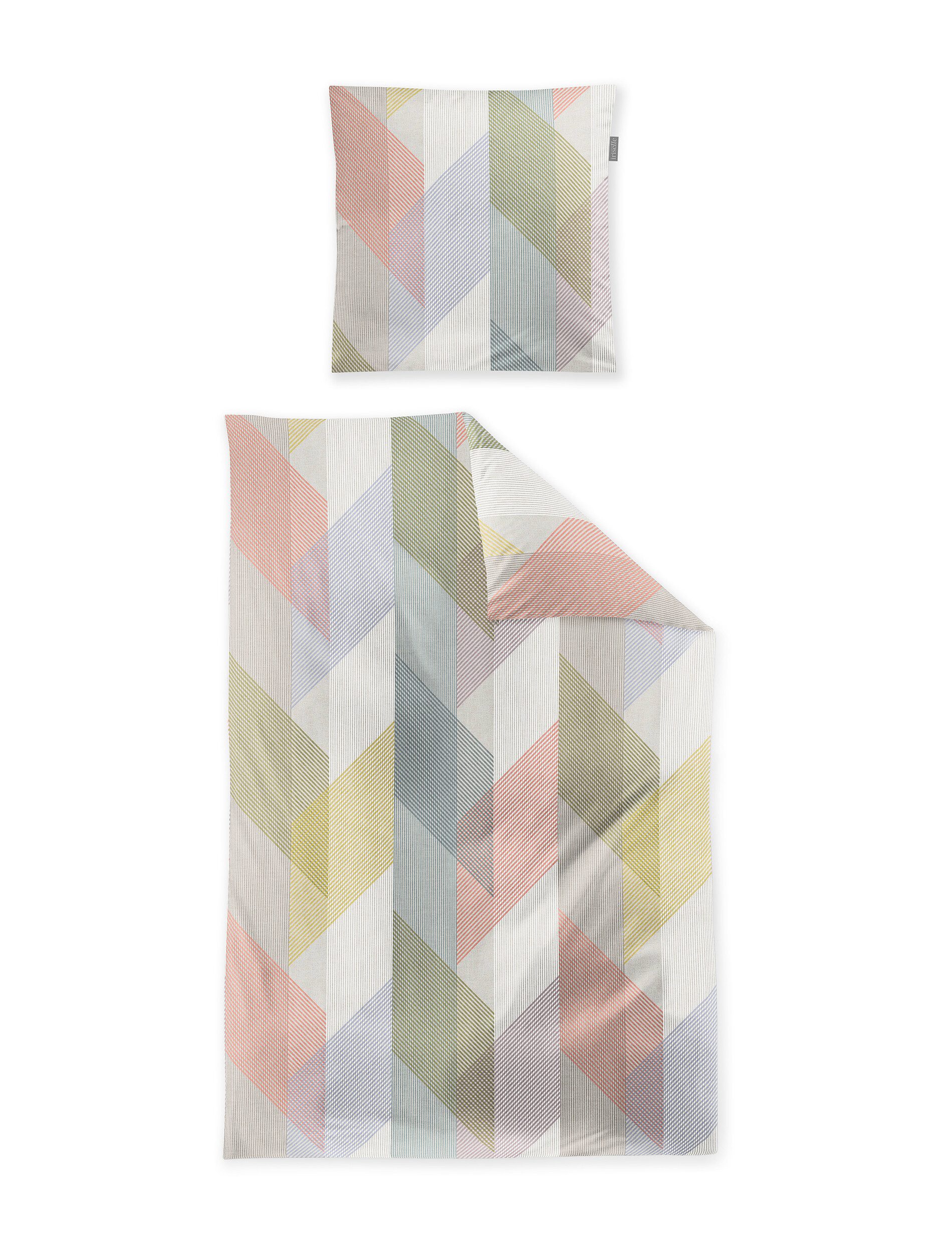 Irisette Bettwäsche Wave 8739, Mako-Satin, 2 teilig, anschmiegsam und atmungsaktiv, Ganzjahresqualität