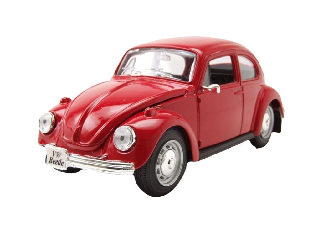 Maisto® Modellauto VW Käfer 1973 rot, Maßstab 1:24