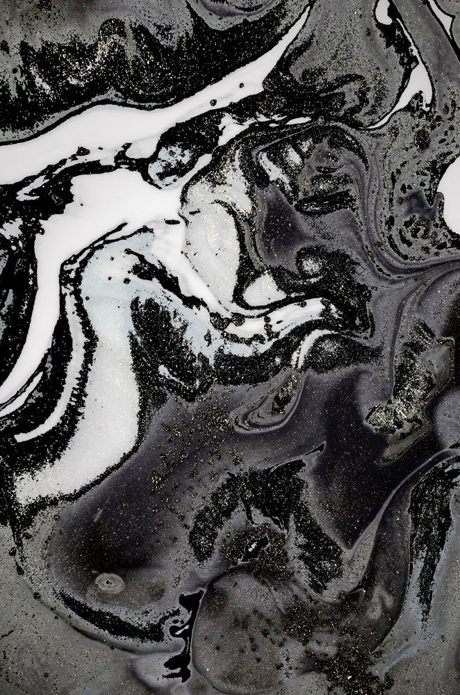 Marmor-Optik schwarz queence Acrylglasbild Abstrakte in Kunst,