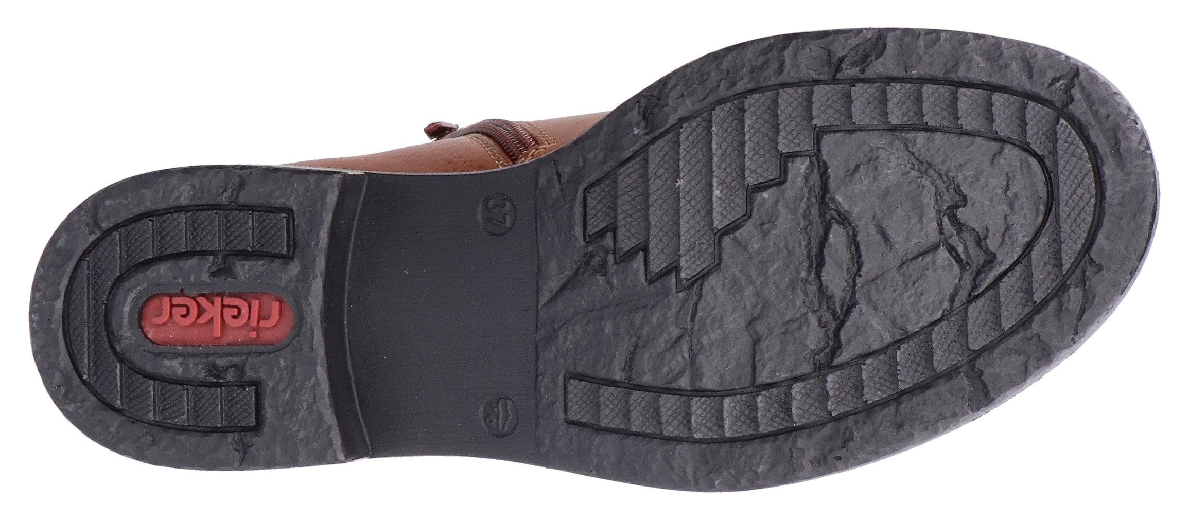 Rieker Schnürstiefelette, Schnürboots, Klassik-Boots, Blockabsatz, in Used-Optik