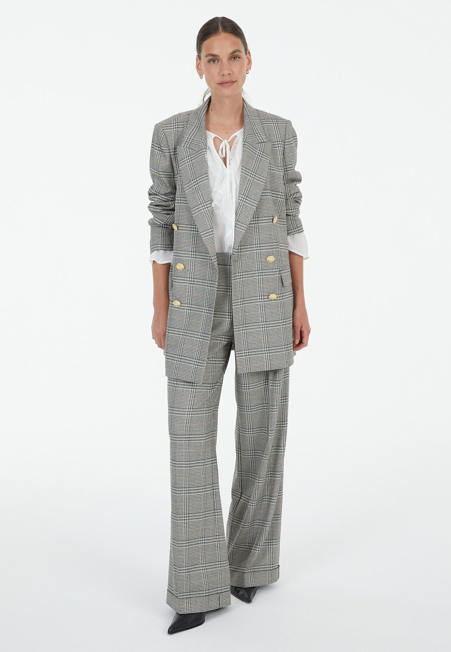 MARC AUREL Longblazer mit Karomuster günstig online kaufen