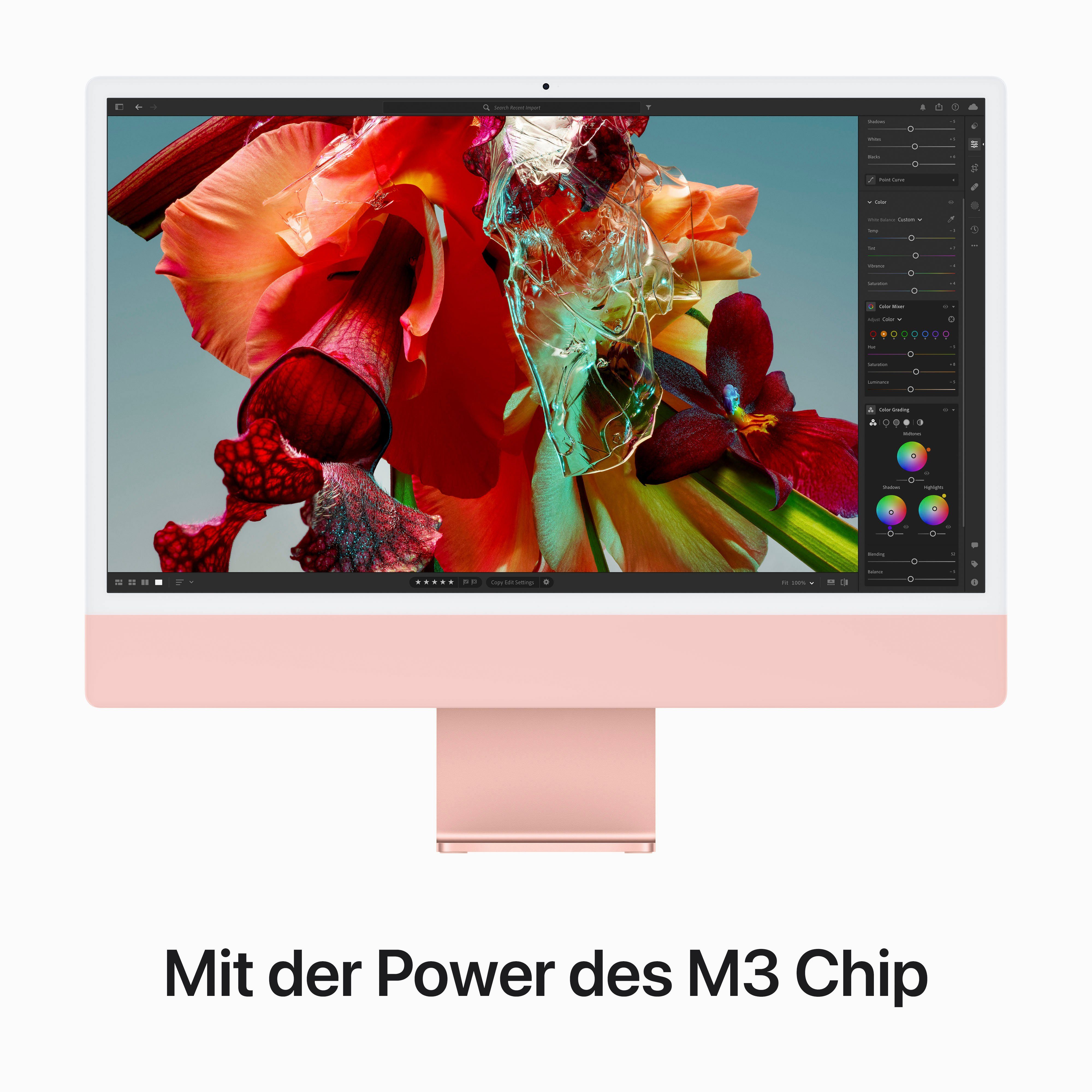 GB GPU, pink SSD) 24'' 256 iMac Apple (24 GB Apple Zoll, M3, Apple M3 iMac 10-Core 8 RAM,