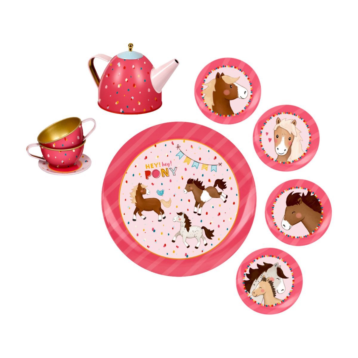 COPPENRATH DIE SPIEGELBURG Kindergeschirr-Set Coppenrath 18382 - Die Spiegelburg - Mein kleiner Ponyhof - Spielgesch