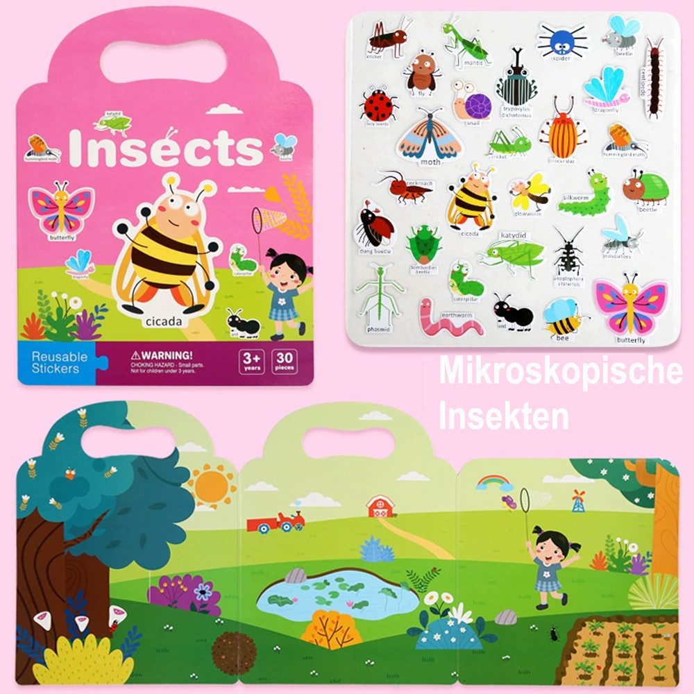 CLTYQ Stickerbuch 5 Pack Stickerbuch ab 2 3 4 5 6 Jahre Sticker Book (5-St) günstig online kaufen