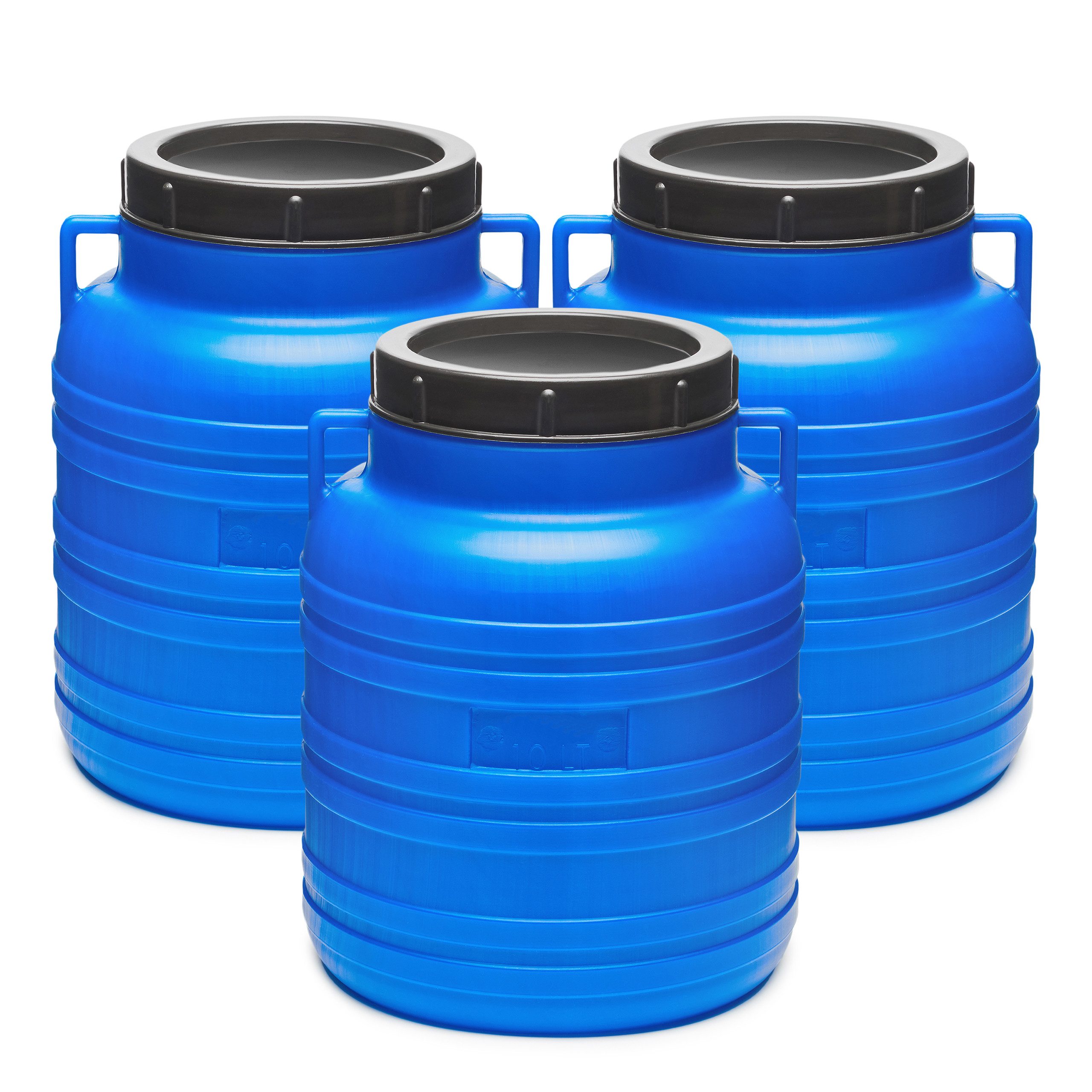 Garronda Regentonne Set 10 Liter Futtertonne BPA-frei Universalfass mit Deckel GD-0120, 10 l, (3-tlg), BPA-Frei