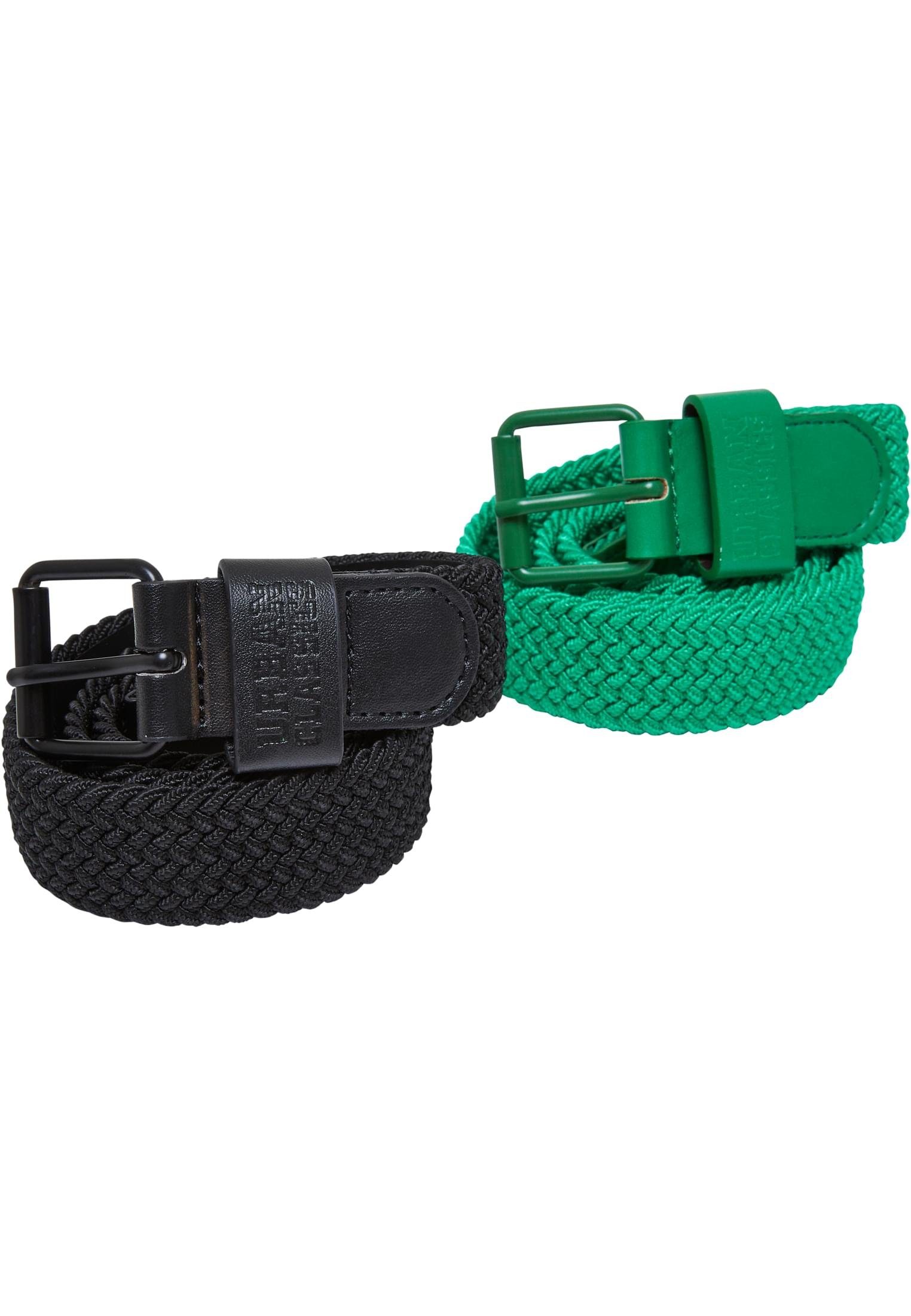 URBAN CLASSICS Hüftgürtel Accessoires Elastic Belt Set Kids black/bodegagreen