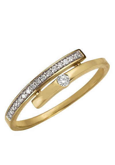 Firetti Diamantring Schmuck Geschenk Gold 333 Damenring Goldring Diamant, mit Brillanten