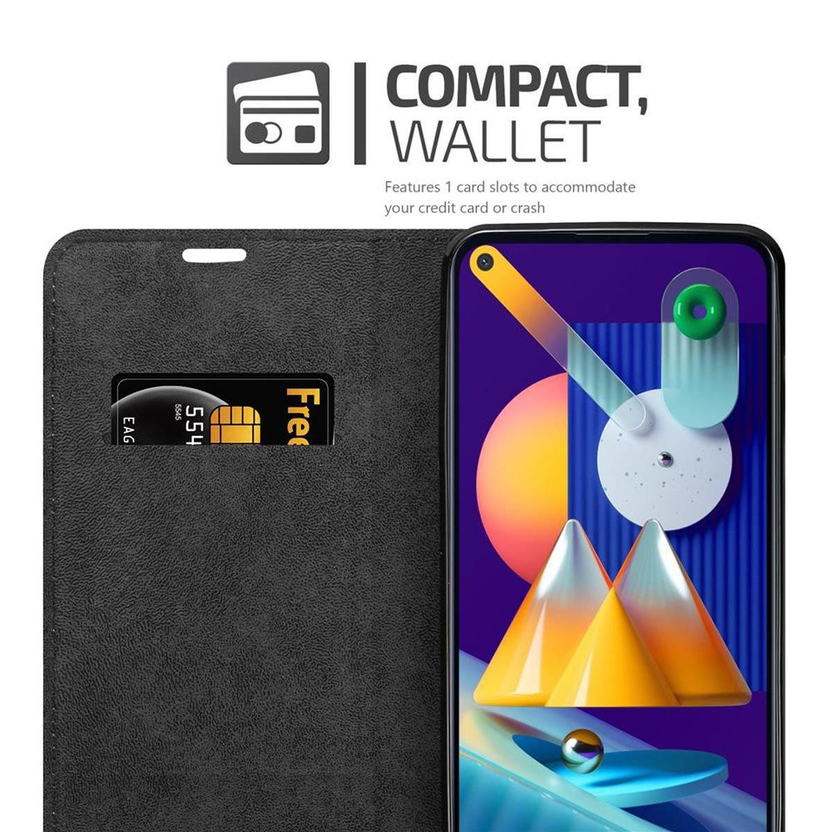 Cadorabo Handyhülle für Samsung Galaxy A11 / M11 Hülle Samsung Galaxy A11 / M11, Hülle Schutzhülle mit Standfunktion, Magnetverschluss und Kartenfach