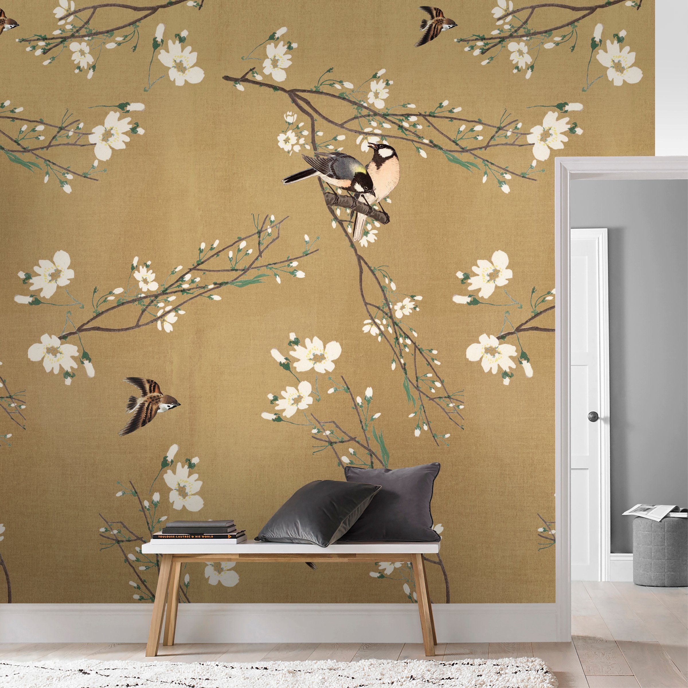 Art for the home Fototapete Japan, glatt, animal print, (1 St), Mehrfarbig - 280cmx200cm