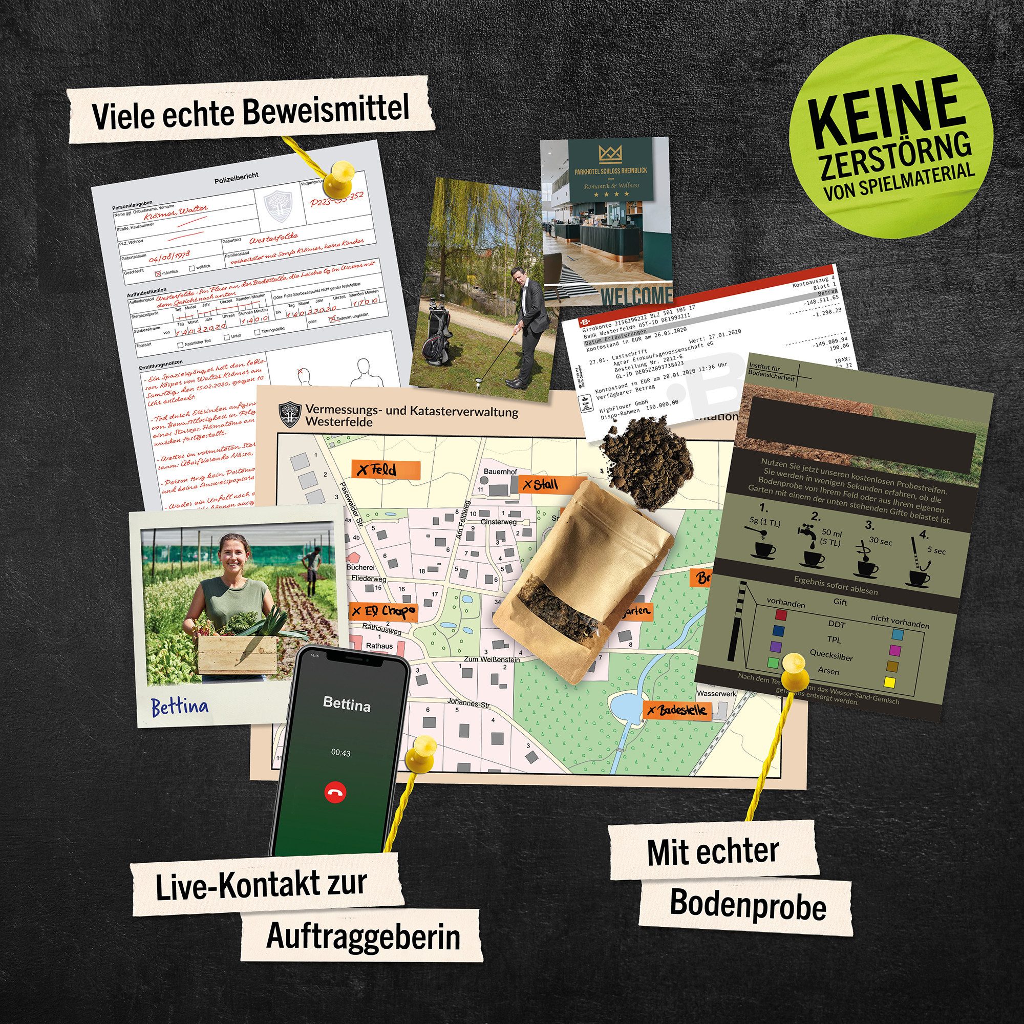 Hidden Games Tatort Spiel Grünes Gift, Krimispiel, Made in Germany