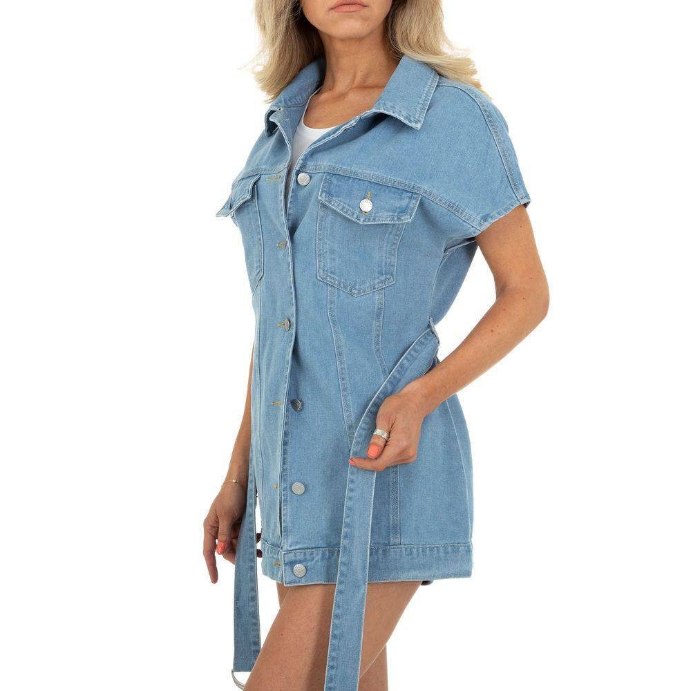 Ital-Design Jeansjacke Damen Freizeit Hemd Jeansstoff Jeansjacke in Blau günstig online kaufen