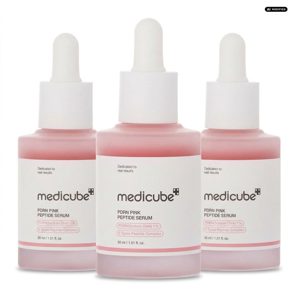 Medicube Gesichtsserum Medicube PDRN Pink Peptide Serum 3er Set, Vorteilspack mit drei Gesichtsseren