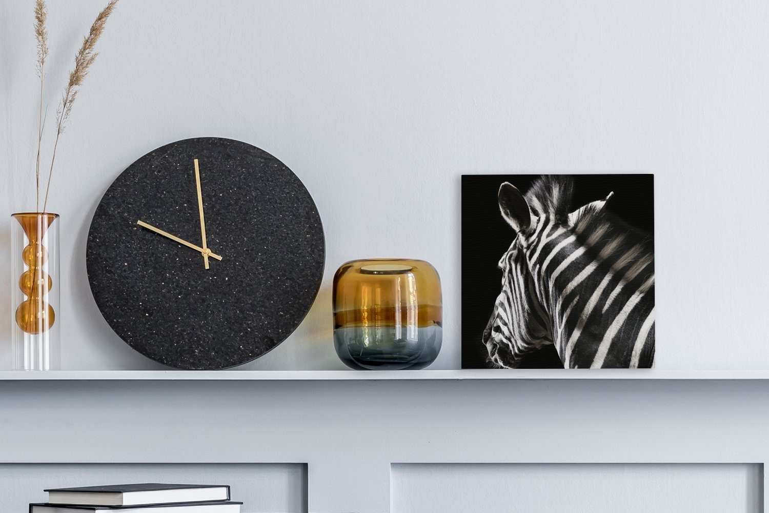 - bunt - Schlafzimmer Bilder Wohnzimmer St), Tiere Leinwand Zebra Leinwandbild (1 für Wilde Muster, OneMillionCanvasses®