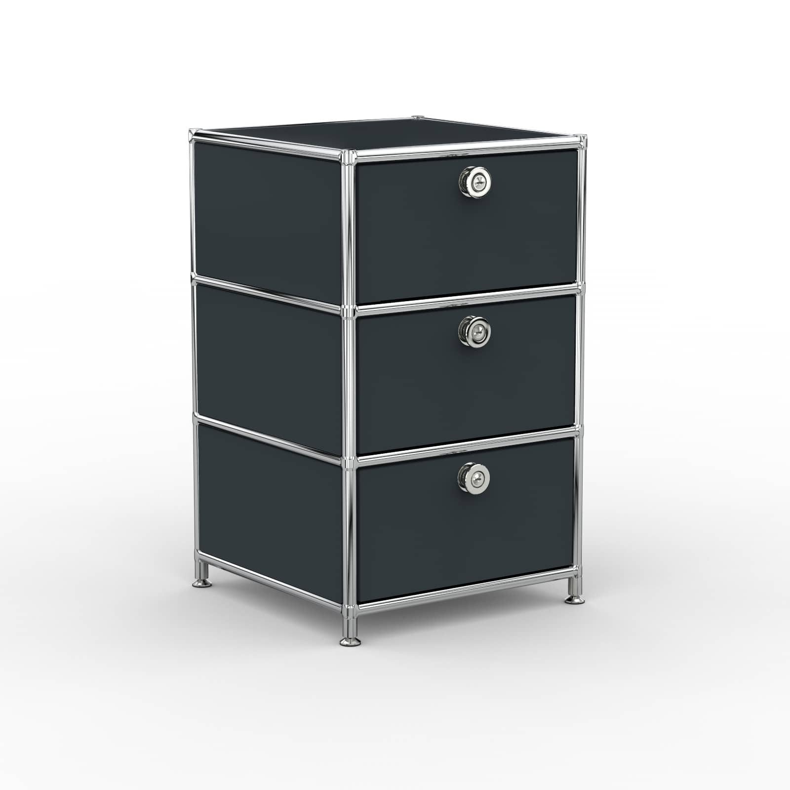 Versee Aktenschrank Büro-Standcontainer, Metall, 40cm, 3 Schubladen, Farbauswahl (Schubladencontainer für Büro und Home-Office, 1 Standcontainer) Robust und langlebig, 50kg belastbar