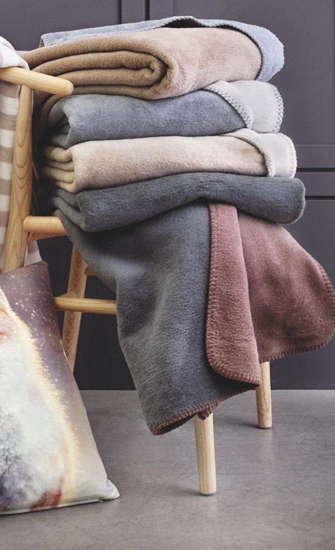 Foulard »Jacquard-Wohn-Decke UNI + Streifen«, LIVING DREAMS, uni  Baumwollmischung online kaufen | OTTO