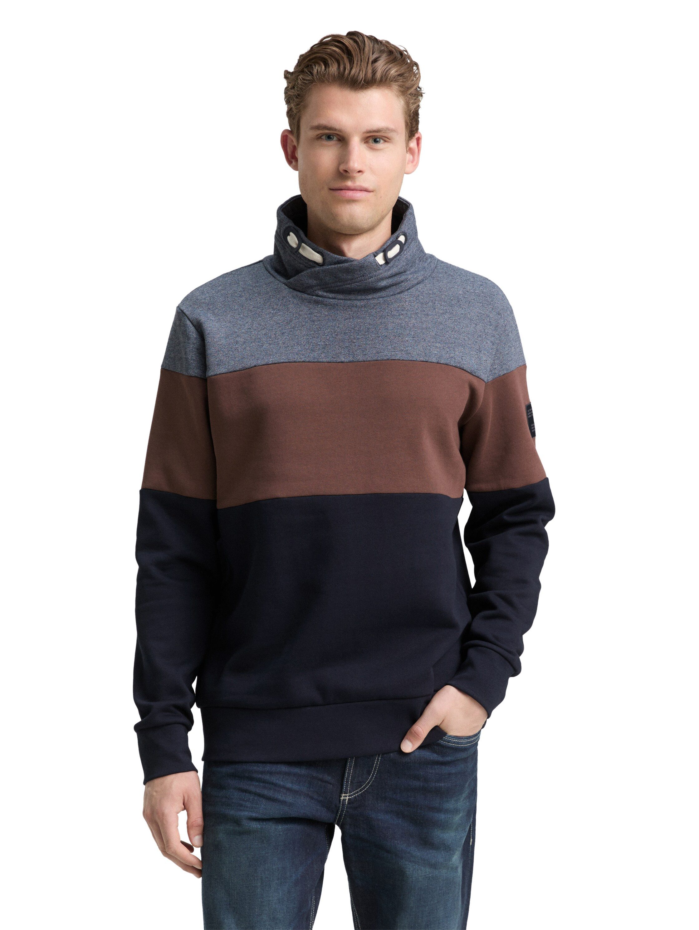 TOM TAILOR Sweatshirt mit Logo Stickerei