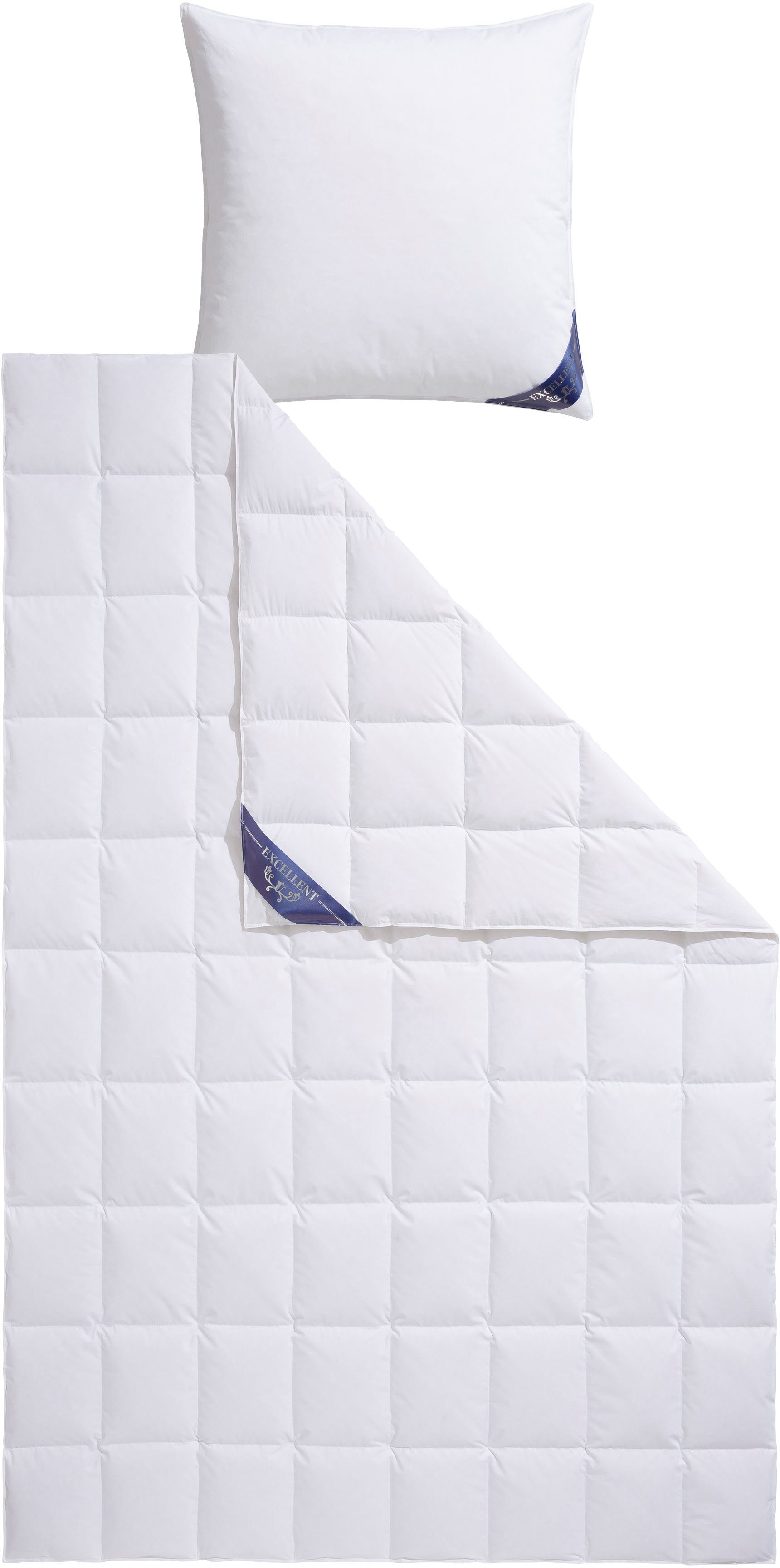 Excellent Daunenbettdecke + 3-Kammer-Kopfkissen Bettdecken-Set Zürich, günstig online kaufen
