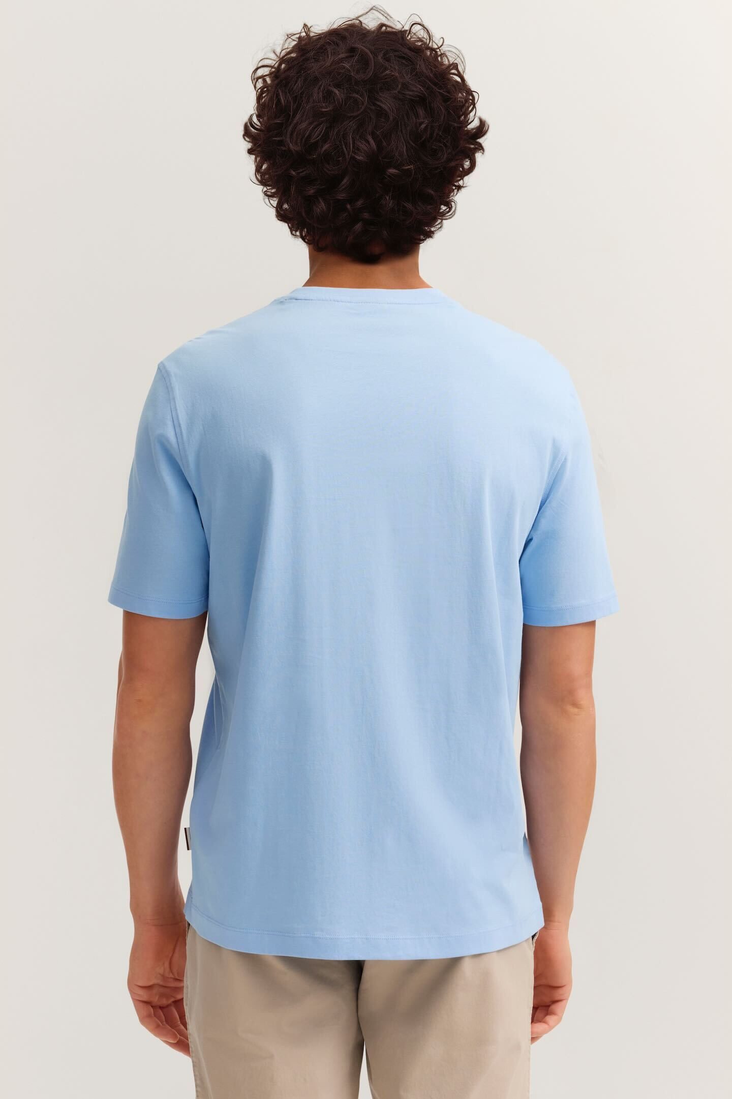 bugatti T-Shirt Basic aus Baumwolle Modern Fit Rundhals