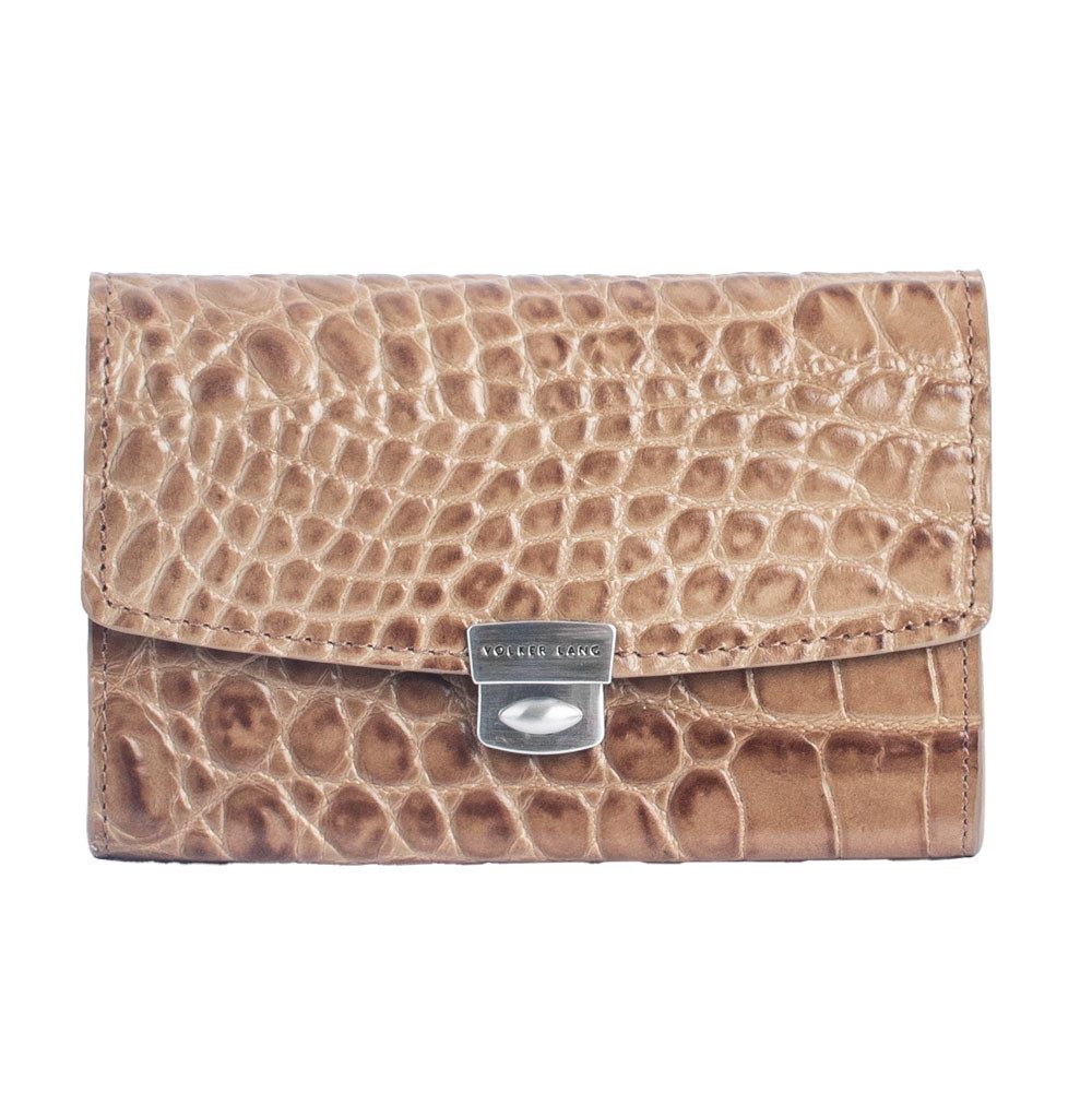 VOLKER LANG Kellnerbörse PENCE - Kleines Portemonnaie für Damen aus Leder, kompaktes Design