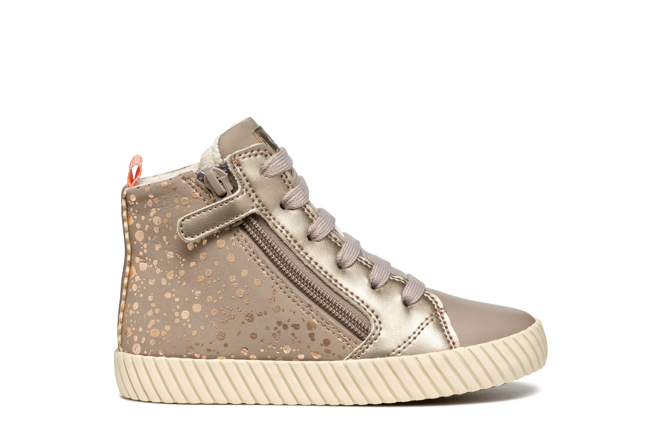 Geox J MIRROLESS GIRL Sneaker Schnürboots mit Warmfutter, Größenschablone zum Download