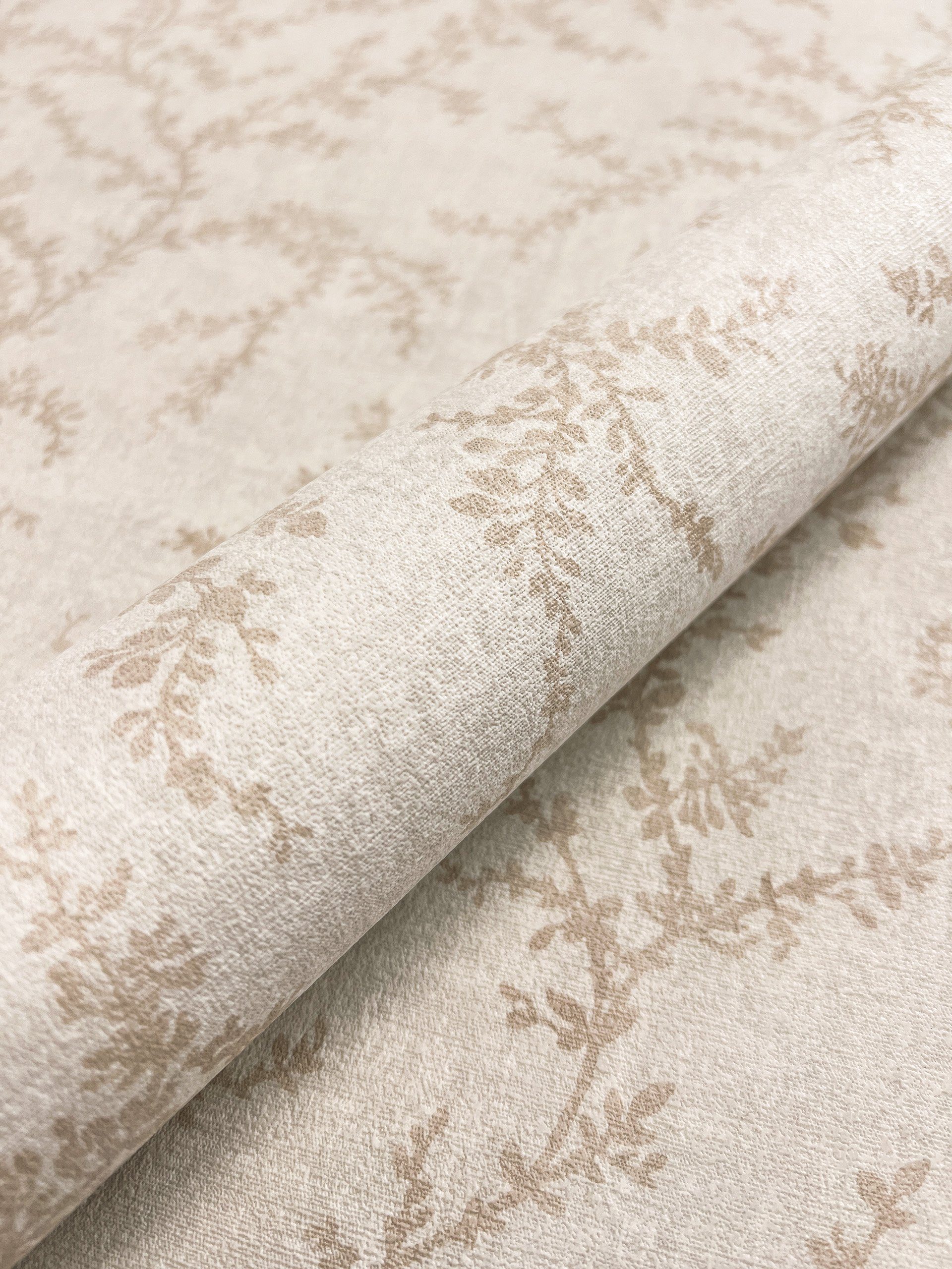 Newroom Vliestapete Odile Creme Tapete Mustertapete Äste, strukturiert, Nat günstig online kaufen