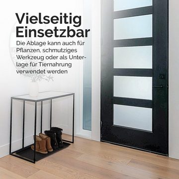 Bestlivings Schuhabtropfschale Fußmatte Kunststoff (1-tlg., M - 38x38x2,5cm), Schuhwanne mit hohem Rand - Aptropfunterlage für Schuhe, Schuhmatte