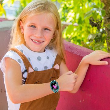 Retoo Kinder Smartwatch Armbanduhr Smart GPS Tracker SOS Anruf Uhr Handy Kid Smartwatch (1,4 Zoll) set, Smartwatch, USB-Kabel, Bedienungsanleitung, Brust., Ein Gerät, viele Möglichkeiten, Multifunktional und perfekt angepasst