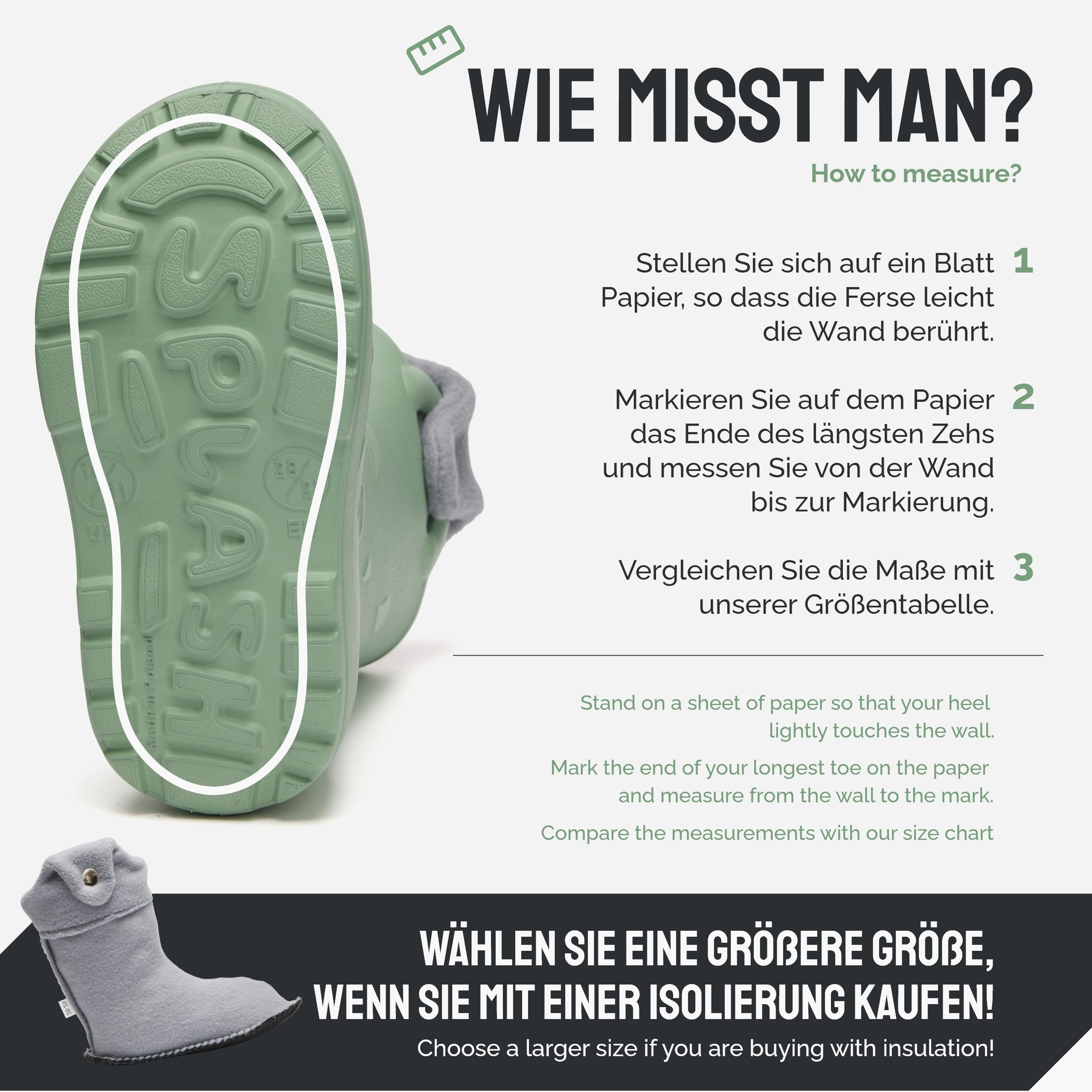 Ladeheid x Camminare Kinder aus leichtem EVA warm gefüttert mit Griff LA-CA-21 Gummistiefel