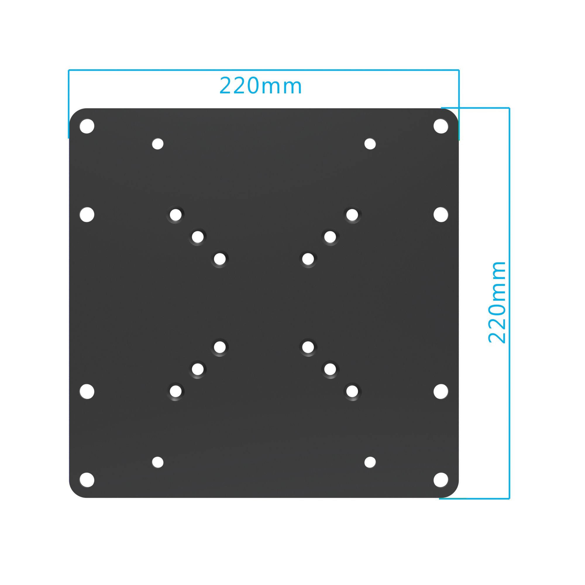 PureMounts TV-Wandhalterung PureMounts® - Universeller VESA Adapter PM-ADAPT-A für VESA 50x50 bis – Bild 3 von 5