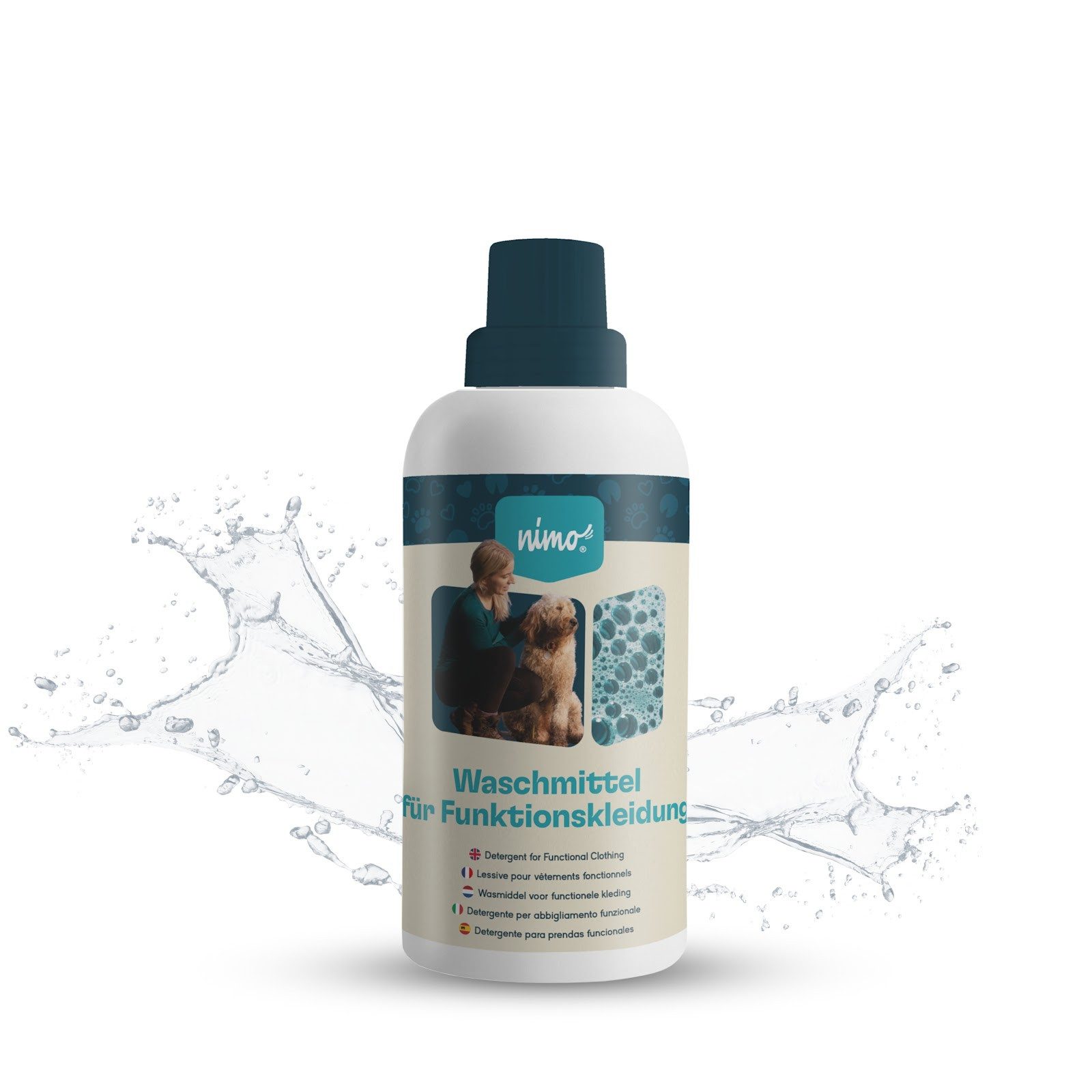 nimo Waschmittel für Funktionskleidung Spezialwaschmittel (1-St. optimiert die Atmungsaktivität & wasserabweisende Eigenschaften)