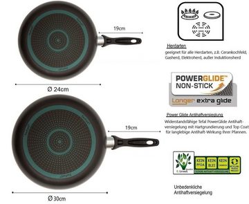 Tefal Pfannen-Set B30310 Pfannenset 24, 30cm, Hoher Rand, Pfannen Antihaft beschichtet, Robustes Aluminium (Pfanne, Bratpfannen Set, Pfannenset, Wok, Wokpfanne, Schmorpfanne, Inkl. 1 Wender & Filzschoner), Ohne Fett/Öl braten, Hitzebeständig, Pfannen antihaft