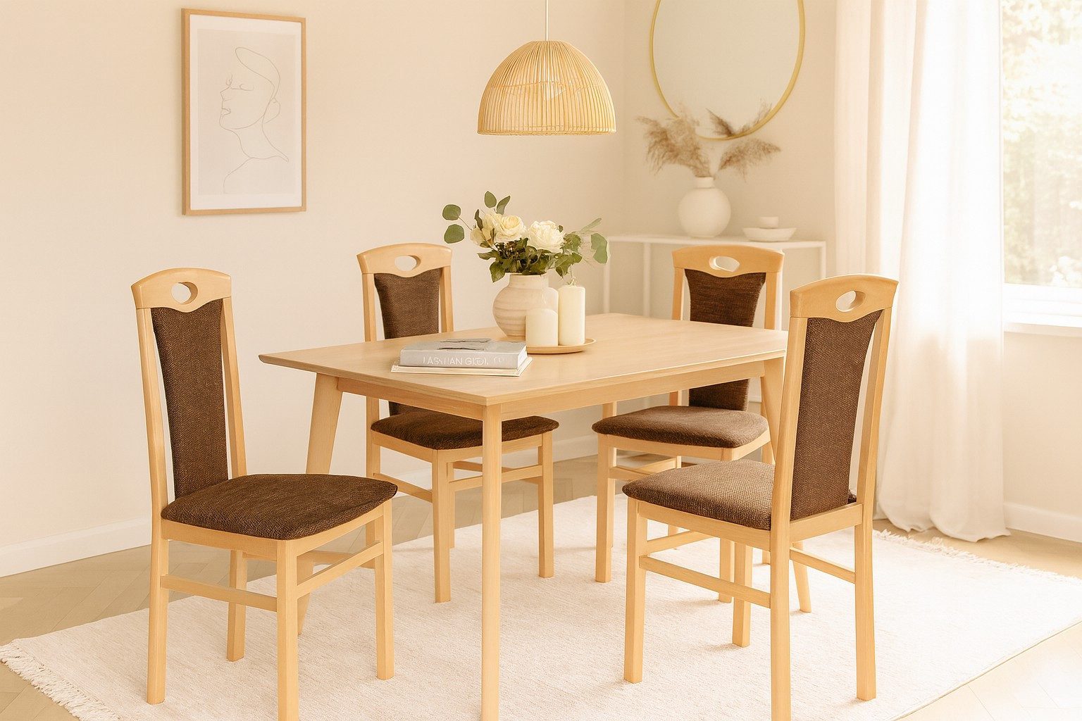 moebel-direkt-online Esszimmerstuhl 1 Massivholzstuhl, montiert, Gestell aus Massivholz