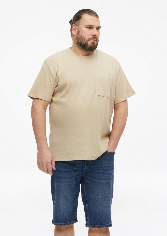 s.Oliver Kurzarmshirt T-Shirt Waffelpiqué-T-Shirt mit Brusttasche