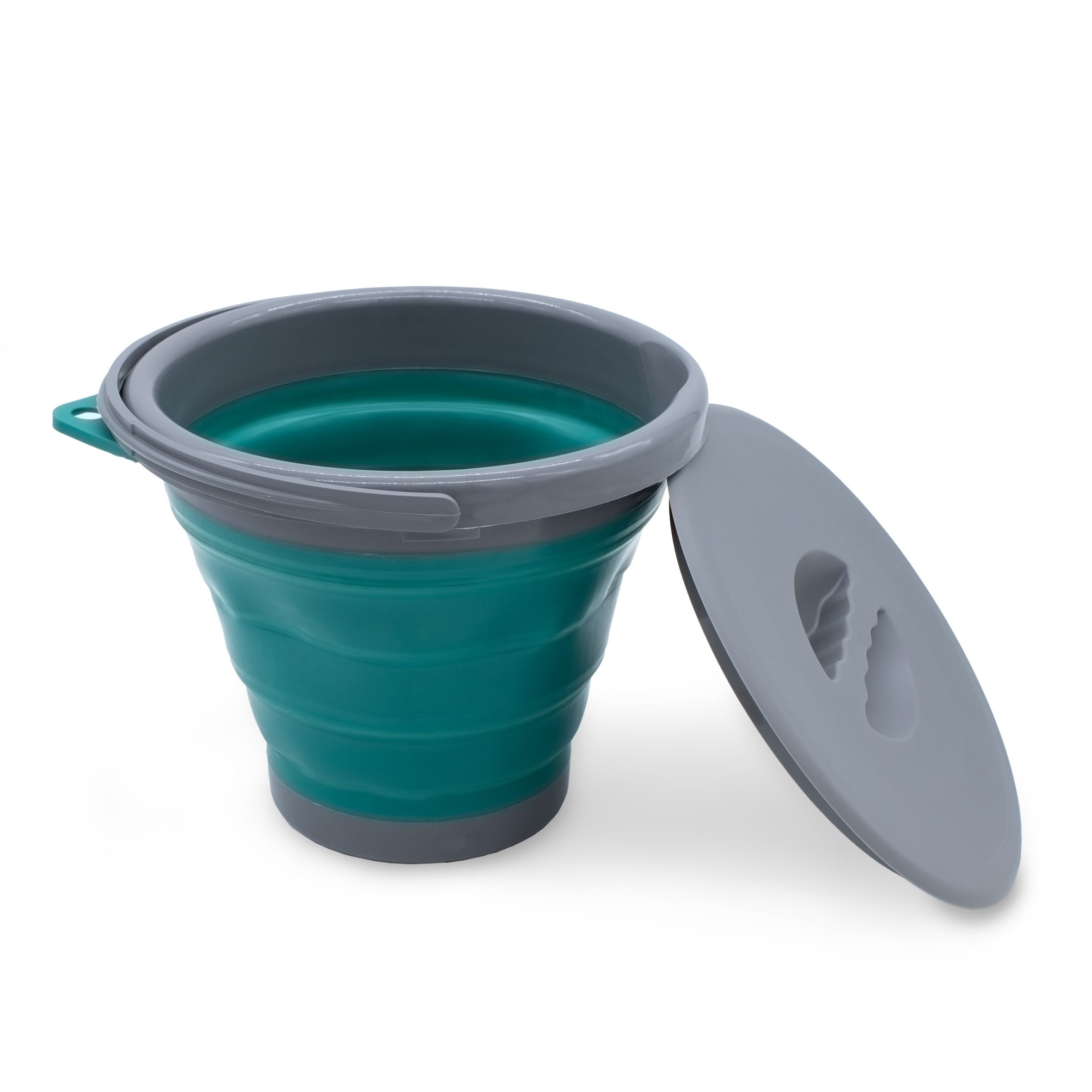 Spetebo Falteimer Camping Zubehör, (Artikel, 1-tlg., Eimer mit Deckel 5L), Silikonschüssel faltbar