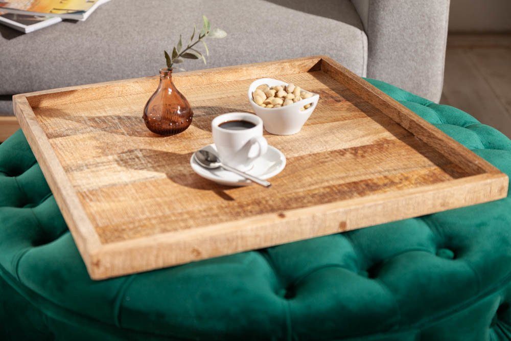 riess-ambiente Dekotablett MAKASSAR 50cm natur, aus Massivholz