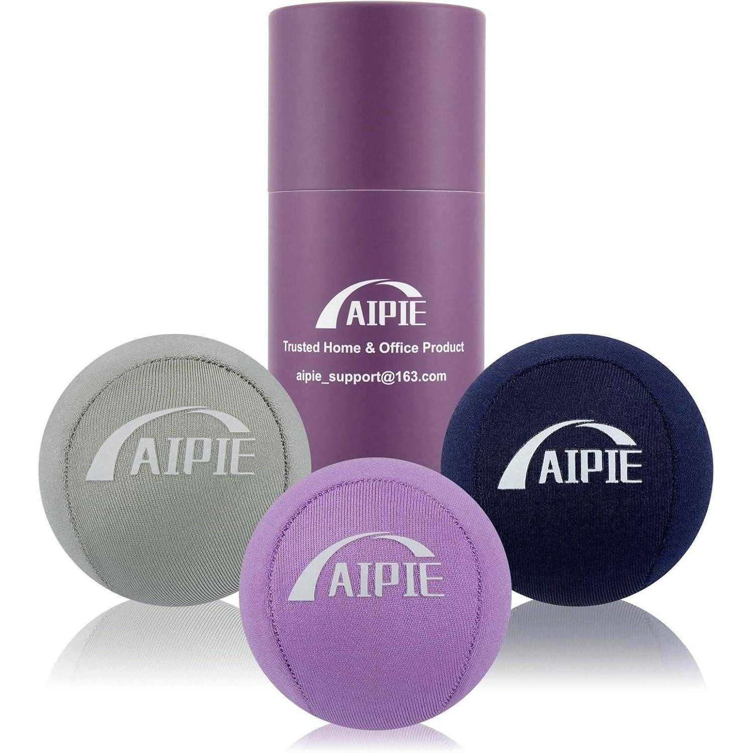 LuxusKollektion Слепые шары для выпечки Handtrainer Griffstärke Griffbälle Hand Finger 3 Silber hellviolett