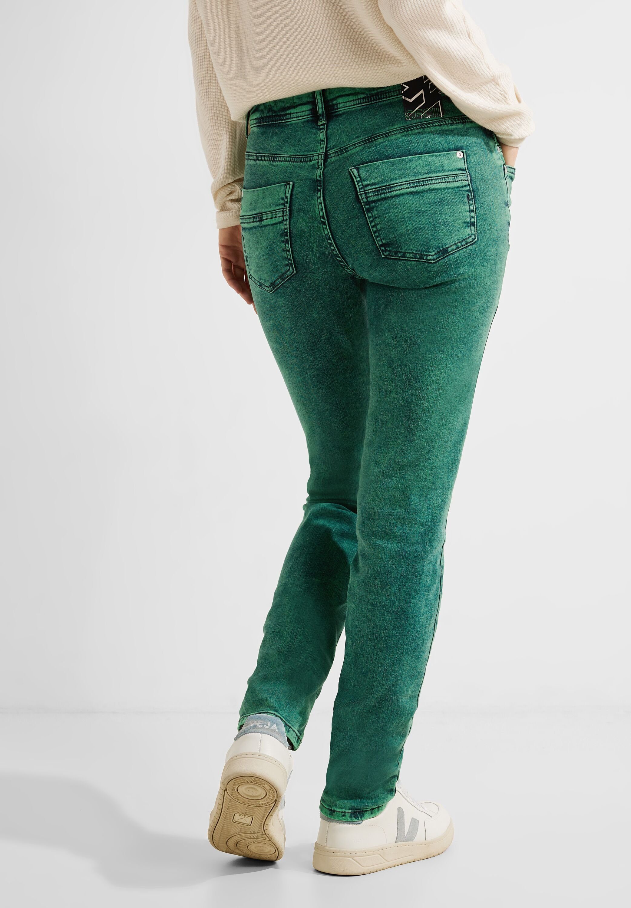 Cecil (1-tlg) Easy Slim-fit-Jeans Fit Cecil in Slim Zipper Jeans Green