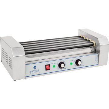 Royal Catering Elektrogrill Hot Dog Grill Hot Dog Gerät Maker Hotdog Rollen Grill Teflon 5 Rollen, 1000 W