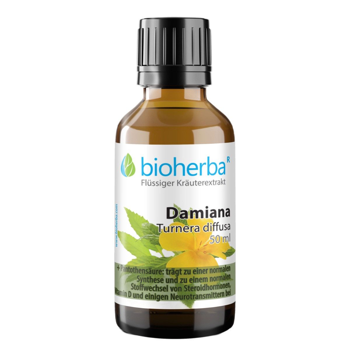 BIOHERBA R Damiana Turnera diffusa Tropfen Tinktur 50 ml Nahrungsergänzungsmittel