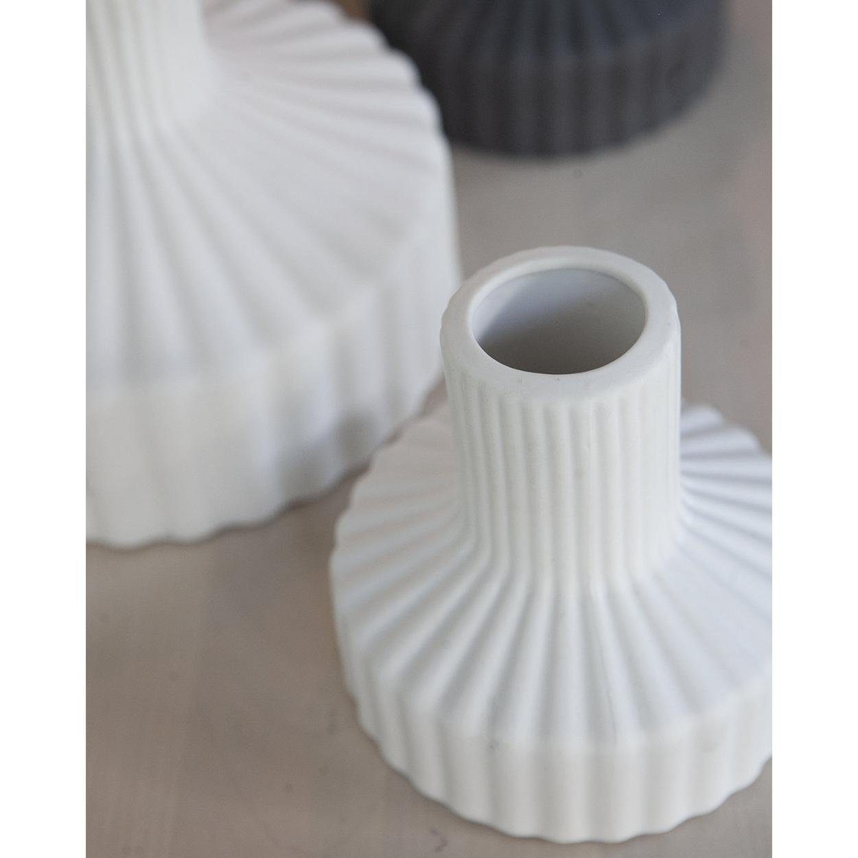 (10cm) Storefactory Dekovase Vase Weiß Samset